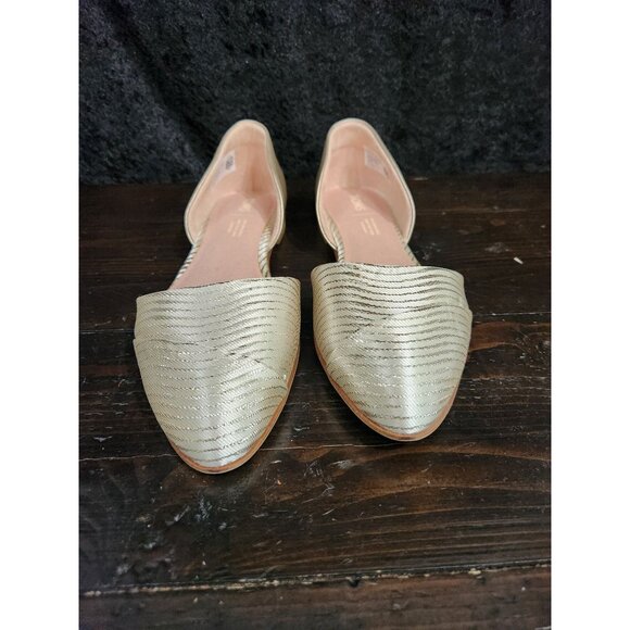 EUC Toms Jutti D'Orsay Gold Metallic Flats/7.5 - Picture 5 of 7